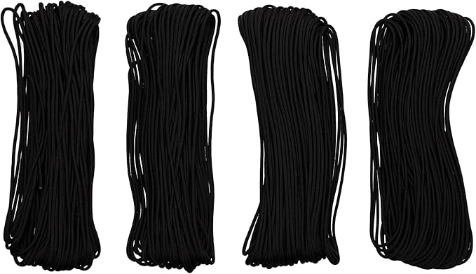 Paracord Planet Solid Color 550lb Paracord – 7 Strand Type III Nylon Cord for Indoor and Outdoor Tasks – Black (250 ft)