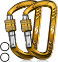 Rhino Produxs 12kN (2697 lbs) Heavy Duty Carabiner Clips, for Securing Pets, Outdoor, Camping, Hiking, Hammock, Dog Leash Harness, Keychains