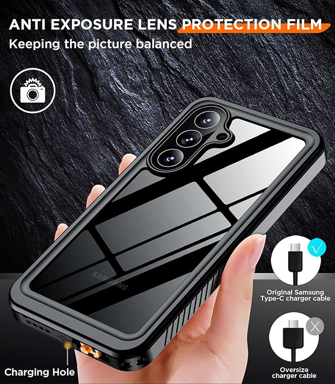 Temdan Designed for Samsung Galaxy S26 Case Waterproof, Built-in Lens & Screen Protector Military Shockproof Dropproof IP68 Underwater Full Body Phone Case for Galaxy S26 5G 6.3"-Black (2026)