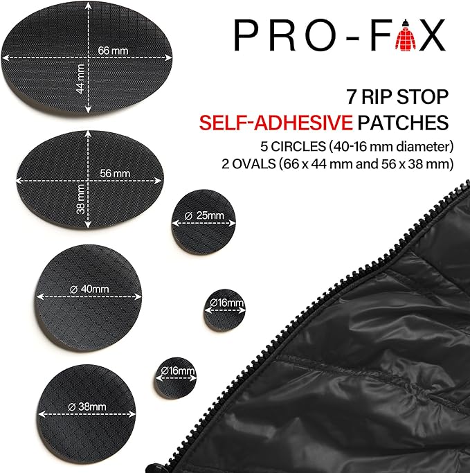 Self-Adhesive Waterproof Repair Patch Kit - 30-Second Fix for Down Jackets, Tents, Sleeping Bags, Backpacks, Outdoor and Camping Gear - Pre-Cut Nylon, Multiple Colors (Silver)