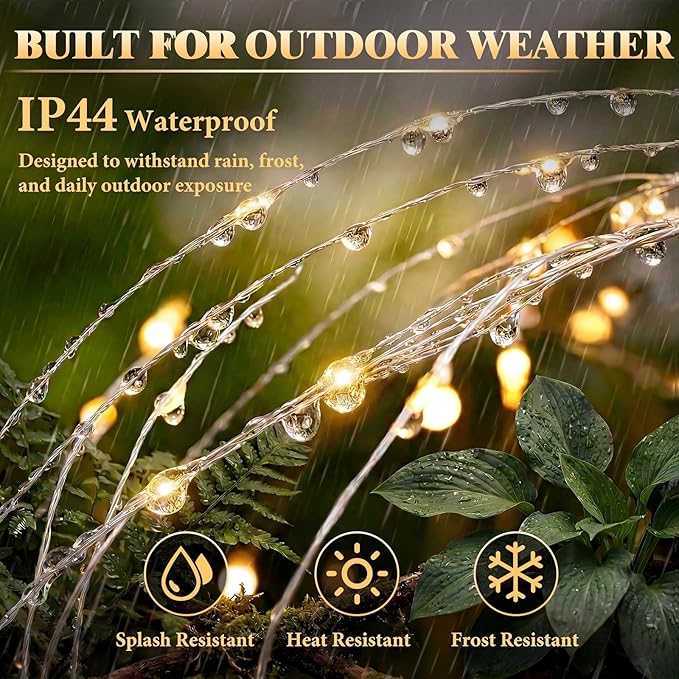 Solar Firework Lights, 10 Pack 120 LEDs 8 Lighting Modes Twinkle Solar Garden Lights Outdoor Waterproof for Yard Patio Walkway Pathway Party Wedding Balcony Decorative - Gifts for Women Mom