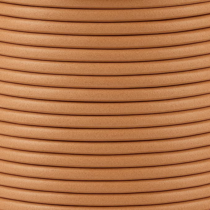 Mandala Crafts Round Genuine Camel Leather Cord for Jewelry Making – 1mm Cowhide Leather Rope String Lace for Kumihimo – 20 Yards Cowhide Craft Cording Spool