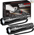 1 Mode Flashlights 2 Pack, Super Bright Zoomable LED Tactical Flashlight High Lumens, Water Resistant Portable Pocket Flash Light for Emergency, Camping, Home, and Gift - SL2000