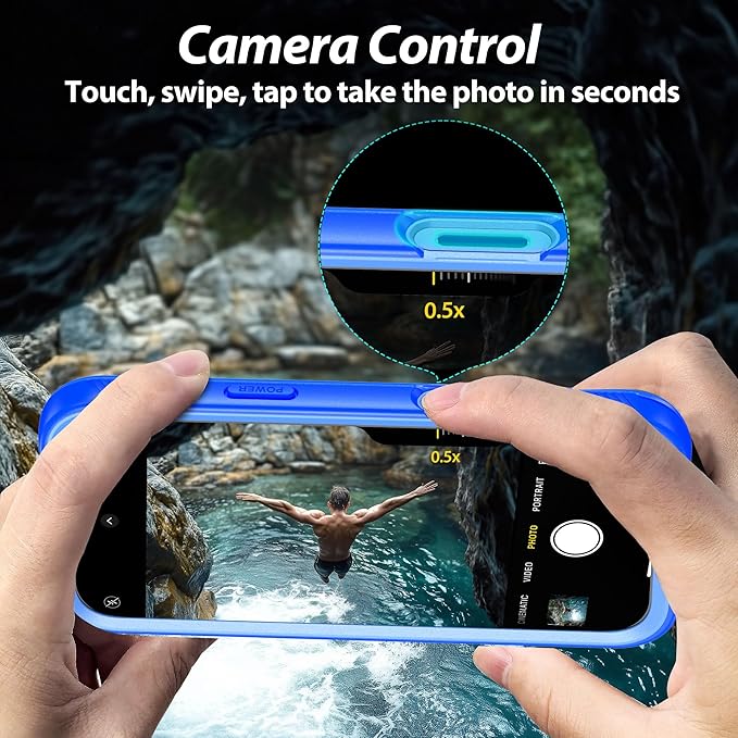 SPORTLINK for iPhone 16 Pro Waterproof Case - Shockproof Dustproof Case with Built-in Clear Screen Protector, Full Body Heavy Duty Sealed Protective Cover for i Phone 16 Pro 6.3" Blue