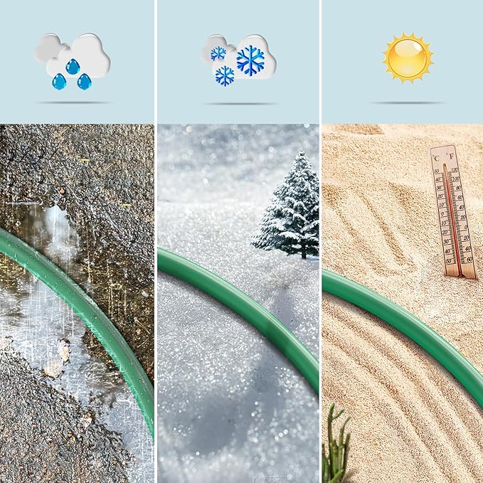 Eversimpleinc 1 to 4 Splitter Extension Cord (Combined 46 FT, End to End 28 FT), 3 Prong Plug with 4 Extended Outlets, with Weatherproof Covers for Indoor and Outdoor