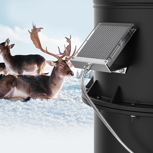 12V Solar Panel Battery Charger for Deer Feeder, 1.7W Waterproof Solar Panel with Mounting Bracket and Alligator Clips
