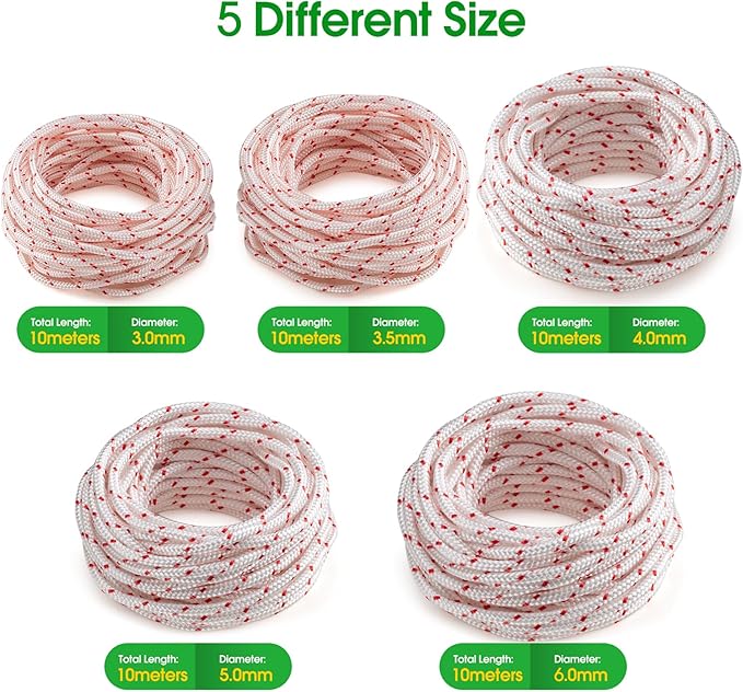 RayTour Replacement Recoil Starter Rope Pull Cord for Husqvarna STIHL Craftsman Chainsaw Lawn Mower Trimmer