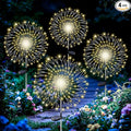 210LED Solar Firework Lights, 4Pack Outdoor Solar Garden Lights Decorative with 8 Modes, Waterproof Fairy Starburst Light for Outside Yard, Pathway, Party, Garden Decor, Warm White