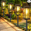 BesLowe Solar Pathway Lights Outdoor, 2-Pack Large LED Solar Light Outdoor Waterproof, Super Bright Outside Lights for Yard, Sun-Powered Landscape Lighting for Garden Walkway, Warm White