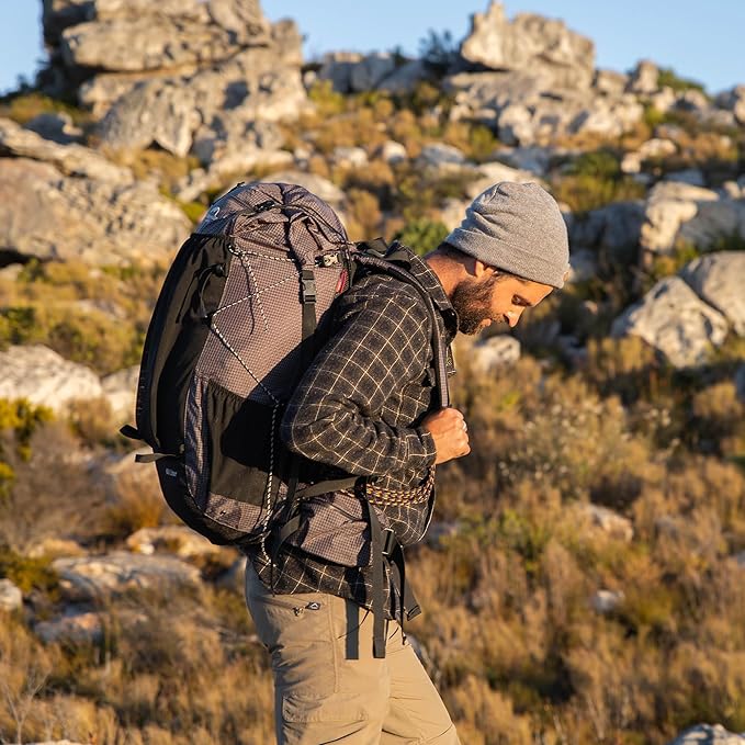 Naturehike 45L Rock Internal Frame Hiking Backpack for Outdoor Camping Travel Backpacking with Rain Cover Ultralight Backpack for Adults