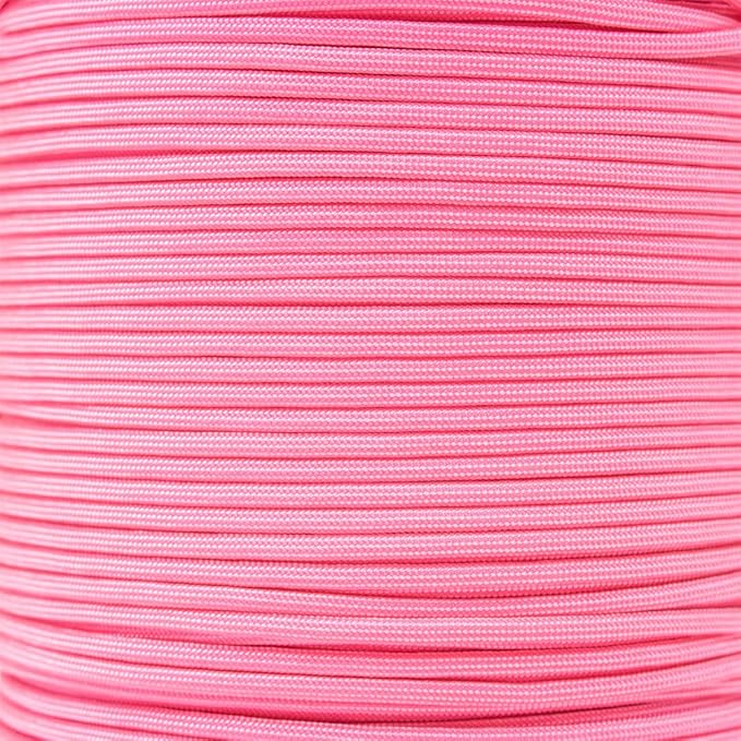 Paracord Planet Solid Color 550lb Paracord – 7 Strand Type III Nylon Cord for Indoor and Outdoor Tasks – Candy (25 ft)