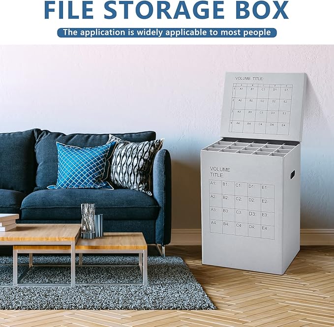 PerKoop 2 Pack Blueprint Holder Storage Organizer for Storing Poster Anchor Charts 40 Slots 25 x 17.7 x 14.2 Inch Blueprint Roll File Holder for Architectural Map School Office Home Items
