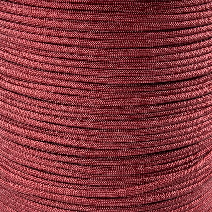 Paracord Planet Solid Color 550lb Paracord – 7 Strand Type III Nylon Cord for Indoor and Outdoor Tasks – Crimson (25 ft)