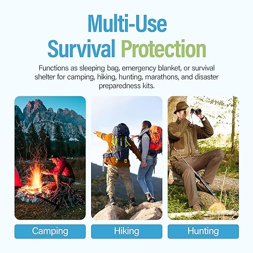Primacare CB-6841-CS Emergency Foil Mylar Thermal Blanket, 84" Length x 52" Width (Pack of 10)