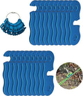Rope Tensioner Aluminum Alloy Camping Tent Guyline Cord Adjuster Camping of Gear for Camping, Hiking, Backpacking Ultralight Tent Stakes Guy Lines (Blue, 20 Pack)