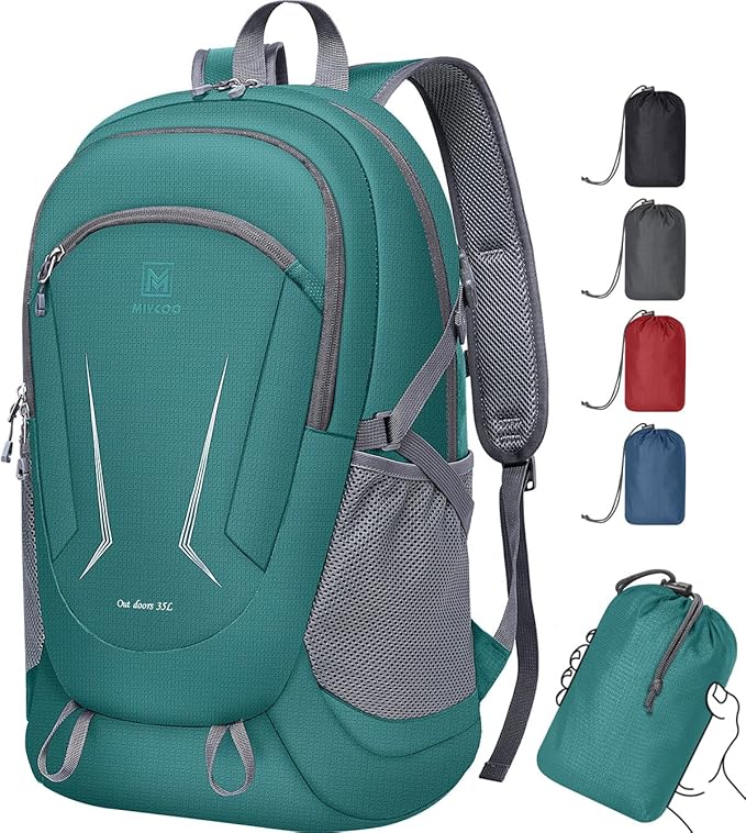 MIYCOO Backpack - Ultra Lightweight Packable Backpack for Travel Camping, Hiking Back Pack Waterproof Foldable Daypack for Men Women Green