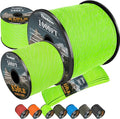850Ib Reflective Paracord Rope, 50/100/200/500/1000ft 4MM 11 Strand Parachute Spool Cord, Paracord Lanyard String for Tent, Camping, Hiking, Fishing, Survival Bracelet, Neon Green 1000FT