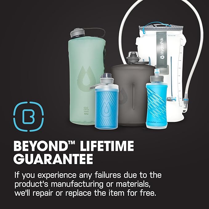 HydraPak Water Reservoir (1.5L, 2L, 3L) - Hydration Bladder Fits Most Backpacks – High-Flow Bite Valve, Leak Proof, Fully Reversible, and Dishwasher Safe
