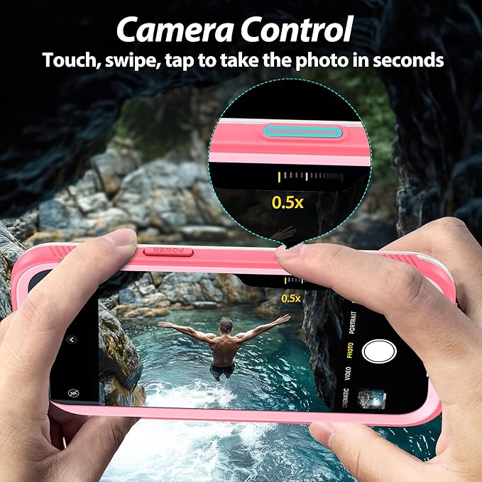 SPORTLINK for iPhone 17 Pro Max Case, IP68 Waterproof Military Protective Full Body Heavy Duty Shockproof 360 Sealed Dustproof with Camera Screen Protector Phone Cover for iPhone 17 Pro Max 6.9" Pink