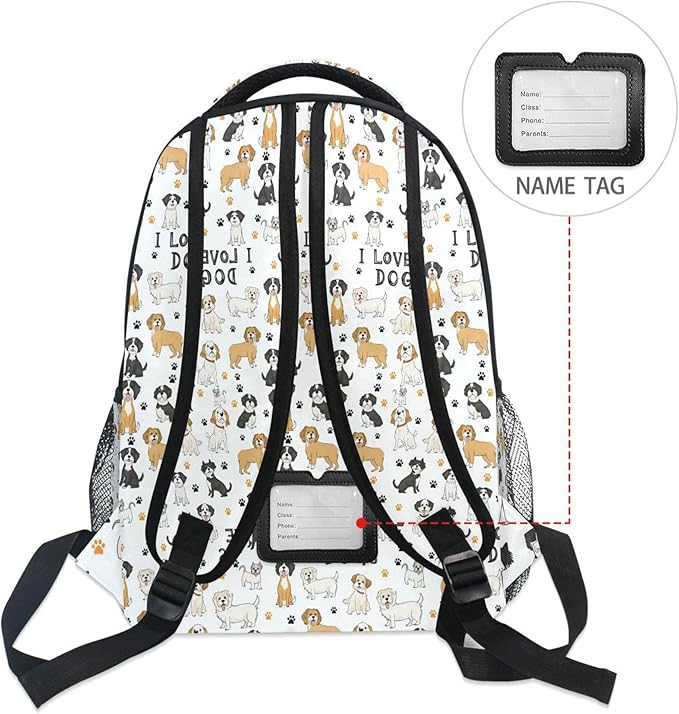 Wamika Bernese Mountain Dog Kids Backpack Cute Puppy Paw School Backpacks Boys Girls Preschool Book Bag