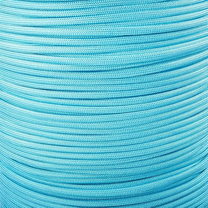 Paracord Planet Solid Color 550lb Paracord – 7 Strand Type III Nylon Cord for Indoor and Outdoor Tasks – Chlorine (100 ft)