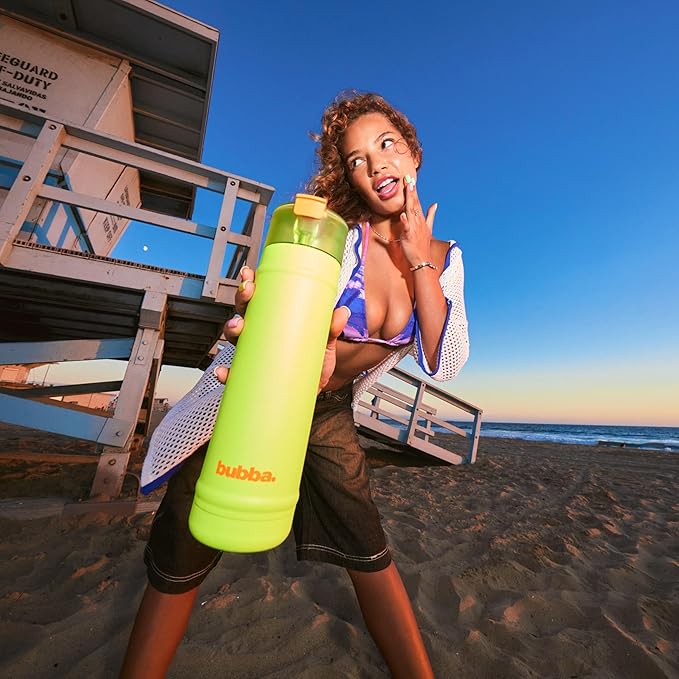 bubba 18 oz Dualsip Insulated Stainless Steel Water Bottle with Straw - Reusable, Leakproof, Lightweight, Dishwasher Safe, Lead-Free and BPA-Free, Ocean Energy