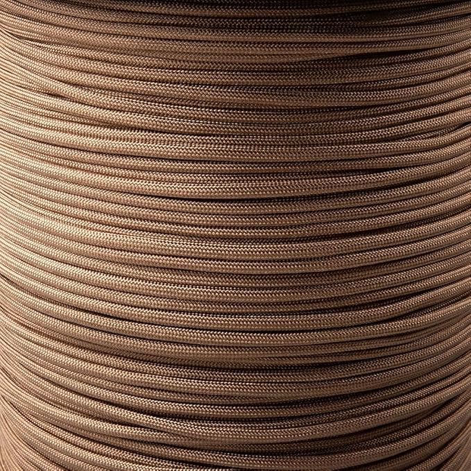 Paracord Planet Solid Color 550lb Paracord – 7 Strand Type III Nylon Cord for Indoor and Outdoor Tasks – Sepia (10 ft)