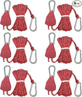 Longer 14ft Retractable Paracord Rope Tie Down Ratchet Strap Small Straps Mini Rope Cam Lock Tent Canopy Tie Down Adjustable Outdoor Windproof Tightener Tensioner Hanger Grow Light 6 Pack 1/8"