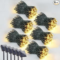 6 Pack 600 LED Solar String Lights for Outside, Solar Christmas Lights Outdoor with 8 Lighting Modes, Waterproof Green Wire Solar Powered Tree Light for Xmas Party Yard Garden Decorations (Warm White)