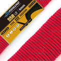 Reflective Paracord 550 lb, 7 Strand Paracord Rope 250ft 4mm, Nylon Parachute Cord for Camping, Imperial Red