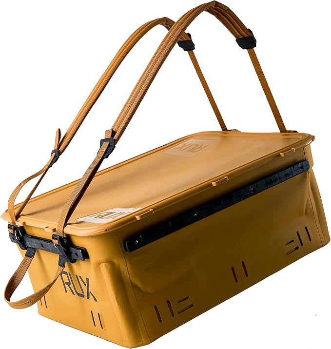 RUX 40L Collapsible Gear Box (Bronze) - Modular Adventure Storage Solution For Camping Storage, Overlanding, Off-road And Van Life - Weatherproof, Durable and Multifunctional