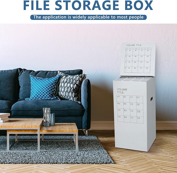 PerKoop 1 Pack Blueprint Holder Storage Organizer for Storing Poster Anchor Charts 16 Slots 25 x 14.2 x 14.2 Inch Blueprint Roll File Holder for Architectural Map School Office Home Items