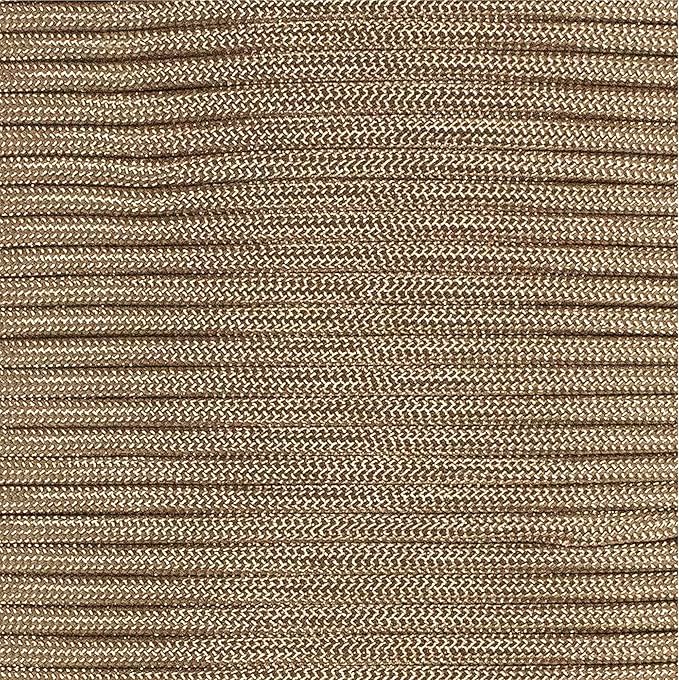 Paracord Planet Solid Color 550lb Paracord – 7 Strand Type III Nylon Cord for Indoor and Outdoor Tasks – Tan (250 ft)
