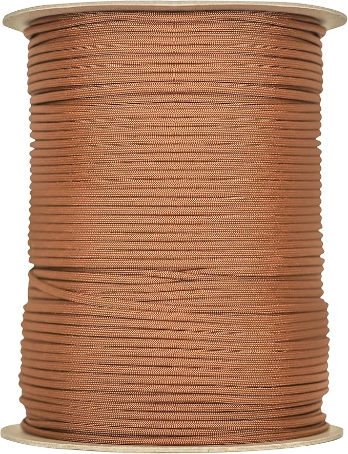 The Paracord Store | Type III 550 Paracord - 250 FT Spool, Rust | Heavy Duty 7 Strand Tactical Paracord - USA Made Nylon Outdoor Parachute Cord for Camping, Fishing & More - Survival Cord