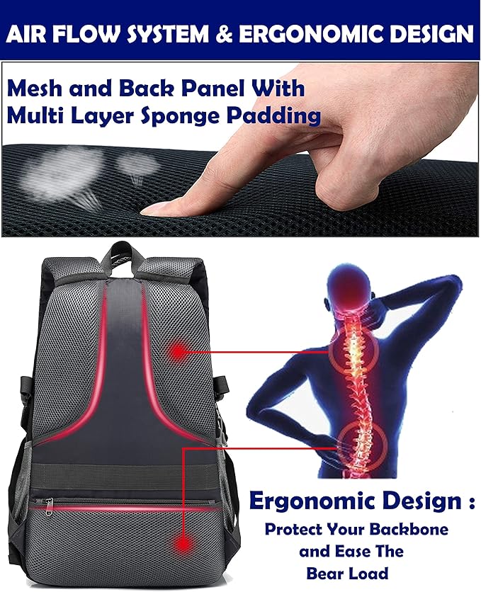 ProEtrade Extra Large Backpack Bookbag for College Laptop Travel, Fit Laptop Up to 17 inch with USB Charging Port Multi Compartment Anti theft, Gift for Women Men (Light Galaxy)