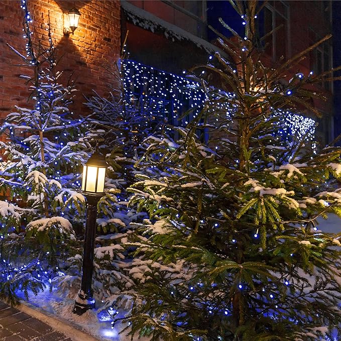 Selarlyt 2 Pack Solar Christmas Lights Outdoor, 72FT 200 LED Solar String Lights with 8 Lighting Modes, IP65 Waterproof Solar Lights Outdoor for Xmas Garden Party Tree Decor