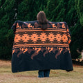 ACUSHLA Merino Wool Blanket - Soft Warm Thick Washable Large Bed Couch Camping Outdoor Travel Throw Blanket All Weather, Flame Blue 79X63