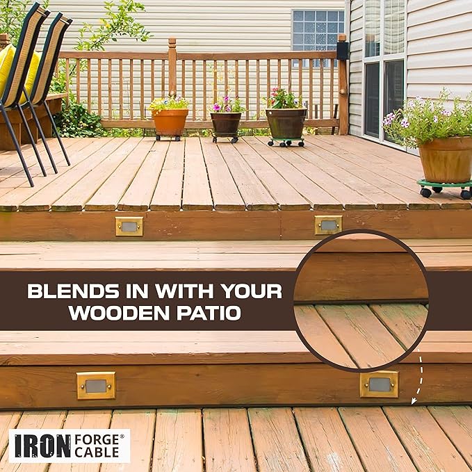 Iron Forge Cable Outdoor Brown Extension Cord 100 ft - 16 Gauge 10 Amp Heavy Duty Brown Outdoor Extension Cords 3 Prong - 16/3 SJTW Great for Outdoor