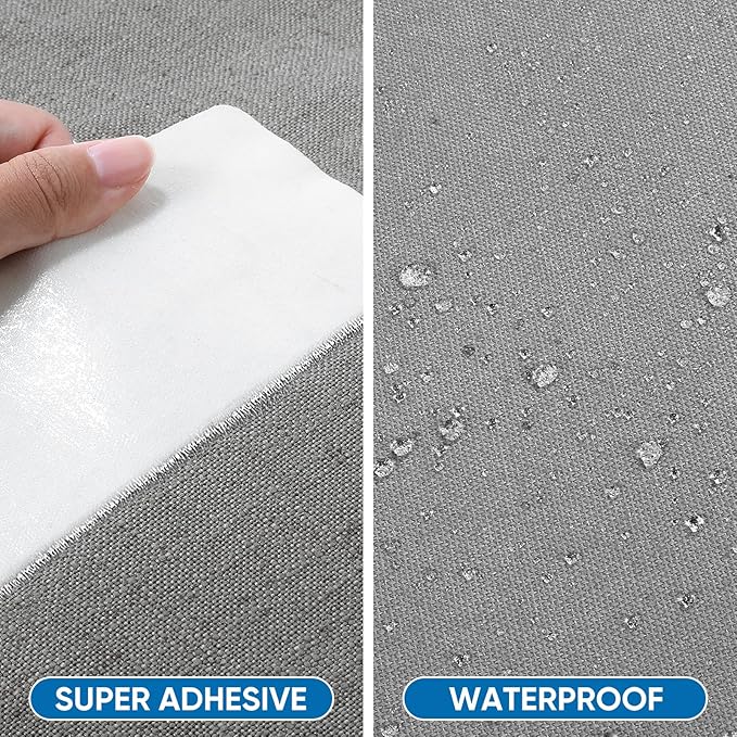 Canvas Patch 4 "x 60 ", Self-Adhesive Waterproof Canvas Patch Set for Repairing Tents, Couch, Boat Covers, Camping Chairs, Awnings, Car Seats.(Dark Gray)
