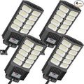 Solar Street Lights Outdoor Waterproof Dusk to Down with Motion Sensor, 6500W Outdoor Solar Flood Light for Parking Lot, LED Security Street Lights Solar Powered for Yard Garden & Walkway