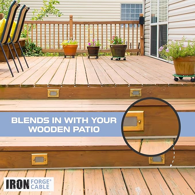 Iron Forge Cable Weatherproof 10 Ft Outdoor Extension Cord - 3 Outlet 16/3 SJTW Heavy Duty Light Brown Extension Cord 3 Prong - 13 Amp Power Cable