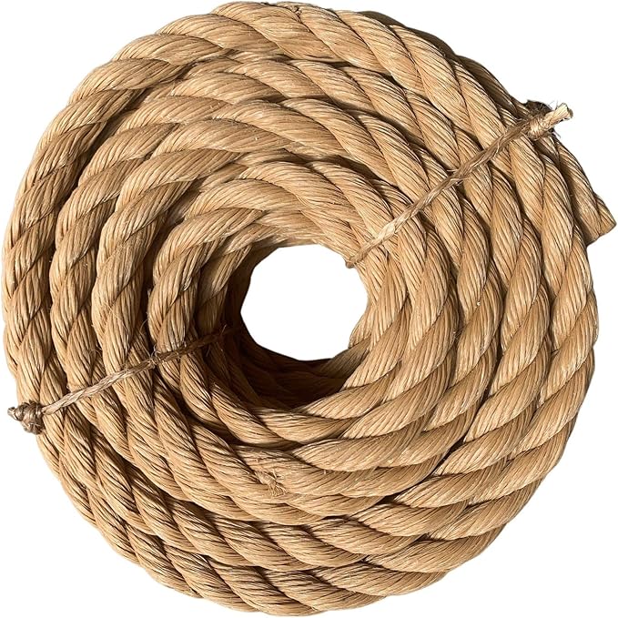 ATERET Twisted ProManila - UnManila Rope I 1 inch x 25 feet I 3 Strand Synthetic Polypropylene Rope I Multipurpose, Lightweight, Weather-Resistant Cord for Decor, Landscaping & DIY Projects