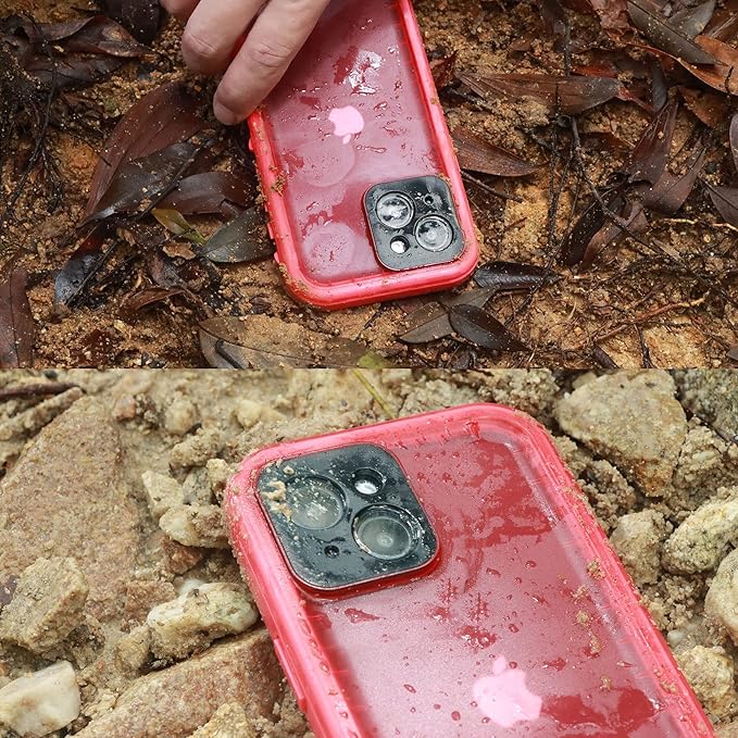 SPORTLINK Design for iPhone 14 Waterproof Case - Shockproof Dustproof Phone Case with Screen Protector for iPhone 14, Full Body Protective Case for iPhone 14 Cover 6.1'' Pink