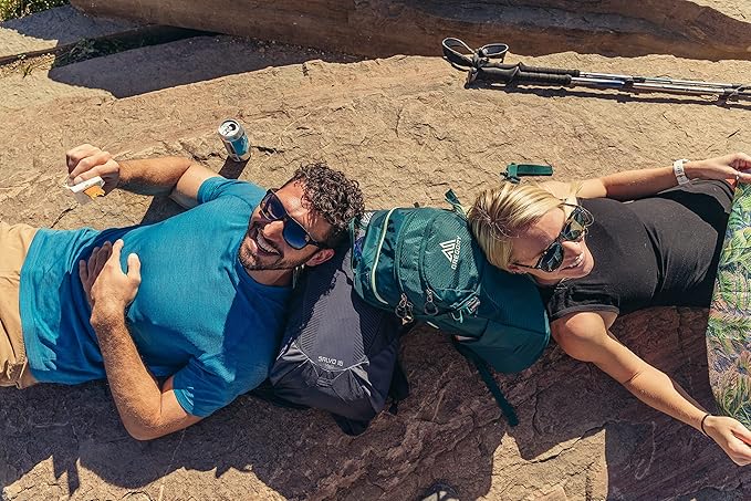 Gregory Salvo 16L H2O Unisex Day Hiking/Backpacking Hydration/Mountain Biking Backpack, 3L Water Reservoir/Bladder Included, One Size Fits All, Ozone Black