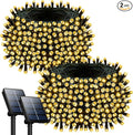 Selarlyt 2 Pack 200LED Solar Christmas Lights Outdoor, 72FT Solar String Lights with 8 Lighting Modes, IP65 Waterproof Solar Lights Outdoor for Xmas Garden Party Tree Decor, Warm White