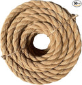 ATERET Twisted ProManila - UnManila Rope I 1 1/4 inch x 50 feet I 3 Strand Synthetic Polypropylene Rope I Multipurpose, Lightweight, Weather-Resistant Cord for Decor, Landscaping & DIY Projects