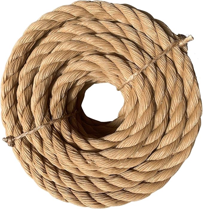 ATERET Twisted ProManila - UnManila Rope I 5/8 inch x 600 feet I 3 Strand Synthetic Polypropylene Rope I Multipurpose, Lightweight, Weather-Resistant Cord for Decor, Landscaping & DIY Projects