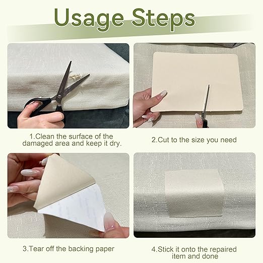Besezx Canvas Repair Patch,Outdoor Gear Patch, 7.87x5.9 Inches 8PCS,Waterproof Self-Adhesive Fabric Repair Tape for Repairing Boat Covers,Sun Shades,Sofas,Tents,Lounge Chairs,Awnings (Khaki)