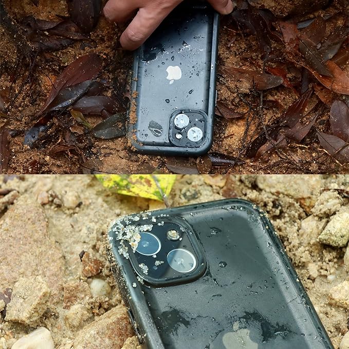 SPORTLINK for iPhone 15 Plus Case - IP68 Waterproof Military Protective Full Body Heavy Duty Shockproof 360 Sealed Dustproof with Camera Screen Protector Cover for i Phone 15 Plus 6.7" Black
