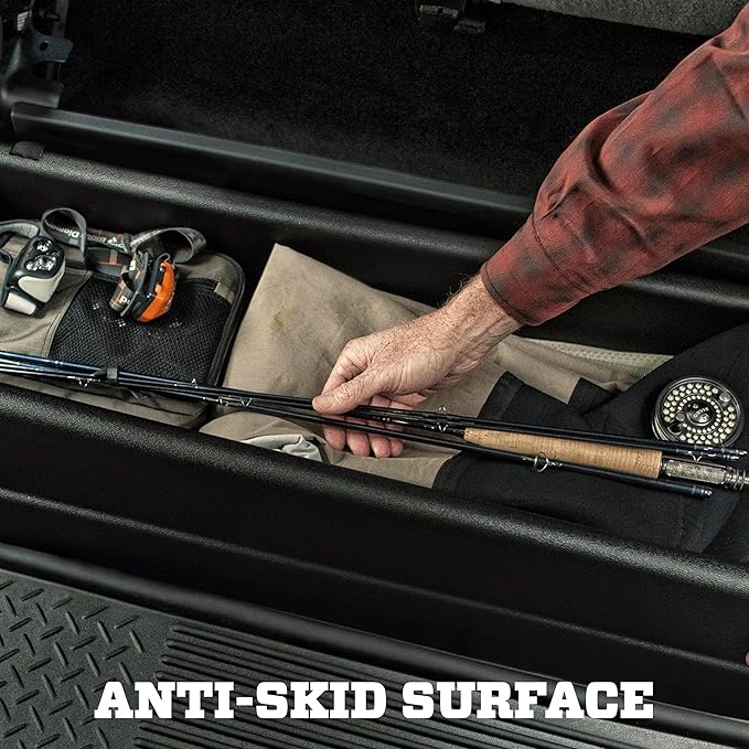 Husky Liners Gearbox Storage Systems | Under Seat Storage Box - Black | 09411 | Fits 2019-2022 Dodge Ram 1500 Crew Cab w/o Factory Storage Box 1 Pcs